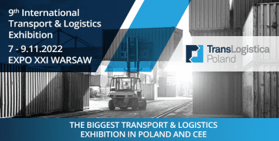 International Transport & Logistics Exhibition - TransLogistica Poland 2022 is the biggest in CEE business event for everyone professionally associated with transport, freight forwarding and logistics, as well as for all producers and distributors who use or seek transport and logistics services.