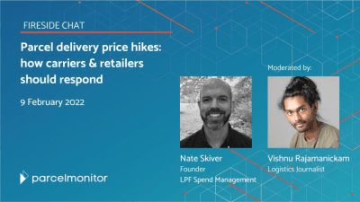 Join this fireside chat with our E-commerce Delivery Expert, Nate Skiver, who will be sharing his insights with the Parcel Monitor Community.