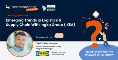 Join Olafur as he answers our three burning questions on the topic of Emerging Trends in Logistics & Supply Chain With Ingka Group (IKEA).